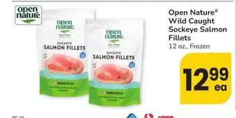 Albertsons Open Nature Wild Caught Sockeye Salmon Fillets - 12 oz., Frozen offer