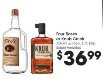 Kroger Four Roses or Knob Creek offer