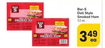 Albertsons Bar S Deli Style Smoked Ham - 12 oz offer