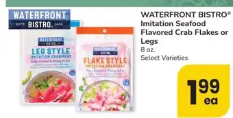 Albertsons waterfront BISTRO Imitation Seafood Flavored Crab Flakes or Legs - 8 oz. Select Varieties offer