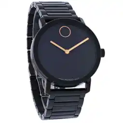 Walmart Movado Evolution 2.0 Series Men's Black ION PVD Stainless Quartz Watch 3601112 offer