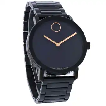 Walmart Movado Evolution 2.0 Series Men's Black ION PVD Stainless Quartz Watch 3601112 offer
