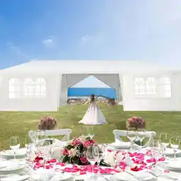 Walmart Resenkos 10'x30' Outdoor Canopy Tent, Heavy Duty Party Wedding Event Tent with 7 Sidewalls offer