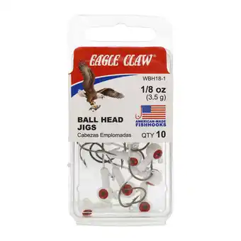 Walmart Eagle Claw Ball Head Fishing Jig, Glow with Bronze Hook, 1/8 oz., 10 Count offer