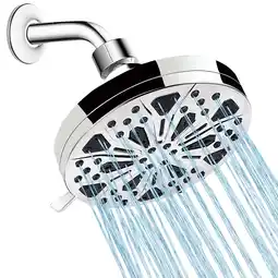 Walmart Shower Head, CIICII 8-Mode Fixed Mount High Pressure Rain Shower with Touch-Clean in Chrome offer