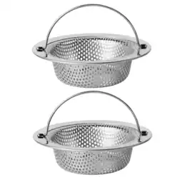 Walmart MR.Siga Kitchen Sink Drain Strainer, Stainless Steel Food Catcher , 4.33 Diameter,2 Pack offer
