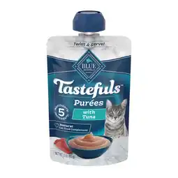 Walmart Blue Buffalo Tastefuls Adult Cat Natural Purees, Tuna 3-oz Resealable Twist Cap Pouch offer