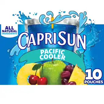 Walmart Capri Sun Pacific Cooler Mixed Fruit Juice Box Pouches, 10 ct Box, 6 fl oz Pouches offer