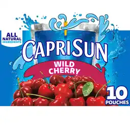 Walmart Capri Sun Wild Cherry Juice Box Pouches, Light, 6 fl oz, 10 Count Shelf Stable Cardboard Box offer