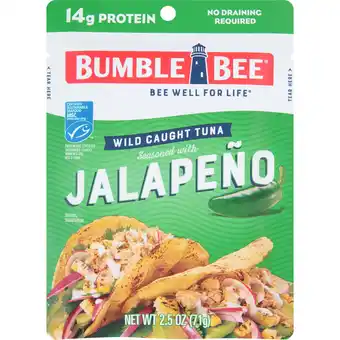 Walmart Bumble Bee Jalapeno Seasoned Tuna Fish Pouch with Spoon, 2.5 Oz Pouch offer