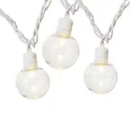 Walmart Mainstays 20-Count Indoor Outdoor Warm White LED G40 Globe Lights, with White Wire offer