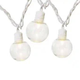 Walmart Mainstays 20-Count Indoor Outdoor Warm White LED G40 Globe Lights, with White Wire offer