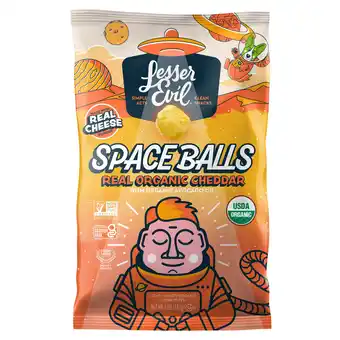 Walmart LesserEvil Space Balls, Real Organic Cheddar, 5 oz offer