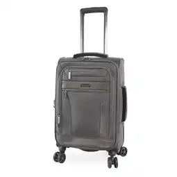 Walmart Brookstone Harbour 22 Softside Carry-on Spinner Luggage - Dark Charcoal offer
