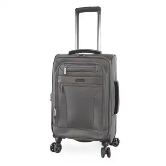 Walmart Brookstone Harbour 22 Softside Carry-on Spinner Luggage - Dark Charcoal offer