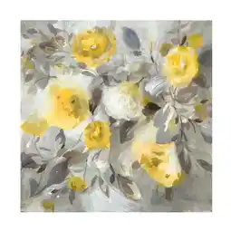 Walmart Danhui Nai 'Floral Uplift Yellow Gray' Canvas Art offer