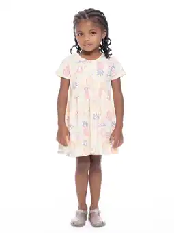 Walmart Lilo & Stitch Toddler Girl Allover Print Dress with Short Sleeves, Sizes 12M-5T offer
