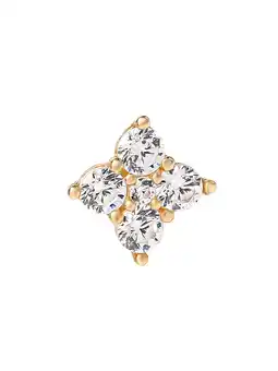 Walmart Body Jewelry - Women's 14kt Gold 22G Cubic Zirconia Flower Nose Stud offer