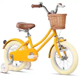 Walmart Glerc Little Molly 12 inch Kids Girls Bike for1 2-4 Years Old Child and Toddler, Yellow offer