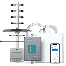 Walmart Phonetone Cell Phone Booster Home Cellular Booster Kit Signal up to 4500Sq ft FCC Approved offer