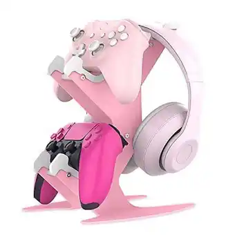 Walmart Pink Controller & Headset Stand, Universal Gaming Accessories Organizer for Xbox, Switch, PC offer