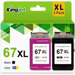 Walmart 67 Ink Cartridge Compatible for HP Ink 67 67XL for Printer Ink HP 67 for DeskJet 2752e 2855e 6055e offer