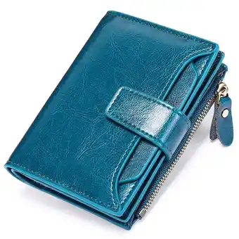 Walmart FALAN MULE Small Wallet for Women Genuine Leather Bifold Purse RFID Blocking Card Holder offer