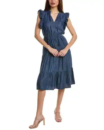 Walmart Nanette Nanette Lepore womens Tie-Neck Midi Dress, XL, Blue offer