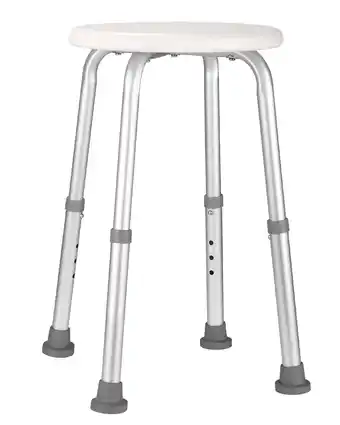 Walmart Naipo Shower Stool Height Adjustable Round Bathing Chair Seat for Compact Tubs Safety, White offer