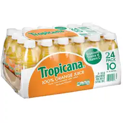 Walmart New Pack Tropicana 100% Orange Juice (10 oz. 24 pk.) offer