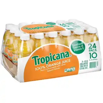 Walmart New Pack Tropicana 100% Orange Juice (10 oz. 24 pk.) offer