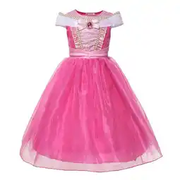 Walmart HAWEE Aurora Princess Dress Party Toddler Girl Halloween Aurora Costume Deluxe Beauty Cosplay Outfit offer