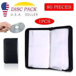 Walmart JahyElec Holds 80 Disk Cd Dvd Dj Vcd Pu Wallet Storage Organizer Album Disc Holder Case offer