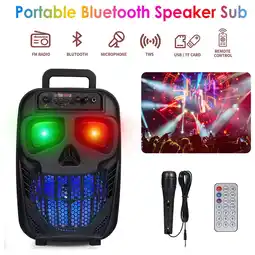 Walmart Jahy2Tech 1500W Portable Bluetooth Speaker Woofer Heavy Bass Sound System Party & Mic offer