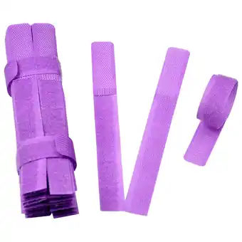 Walmart Pgeraug, 18 cm x 2 cm, Purple Reusable Hook and Loop Cable Ties 30 Piece Pack offer