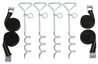Walmart Cajun Tie Downs Trampoline Anchor kit 3.8 lbs (4 Set) offer