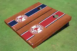 Walmart Boston Red Sox Socks Rosewood Alternating Long Stripe Cornhole Boards offer