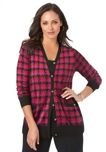 Walmart Jessica London Women's Plus Size V-Neck Cardigan Sweater offer