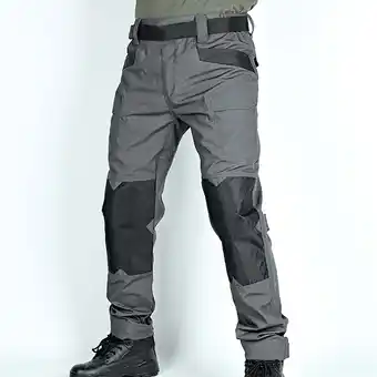 Walmart DAETIROS Mens Outdoor Pants, Cargo Casual Cotton Baggy Relaxed Fit Mens Pants with Pockets Gray offer