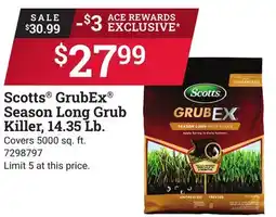 Ace Hardware Scotts GrubEx Season Long Grub Killer, 14.35 Lb offer