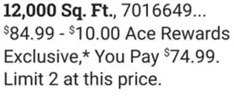 Ace Hardware Scotts Turf Builder Weed & Feed offer