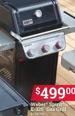 Ace Hardware Weber Spirit E-325 Gas Grill offer