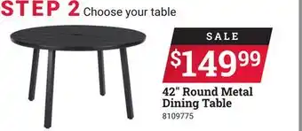 Ace Hardware 42 Round Metal Dining Table offer