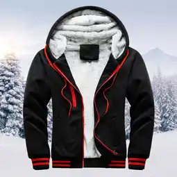 Walmart DAETIROS Mens Winter Jackets, Outdoor Full-Zip Mens Jackets with Hoods on Clearance Sale Black offer