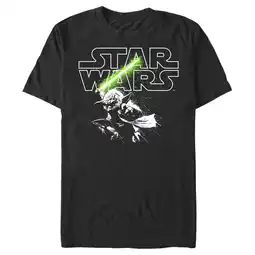 Walmart Men's Star Wars: A New Hope Yoda Light Saber Logo Graphic T-Shirt offer