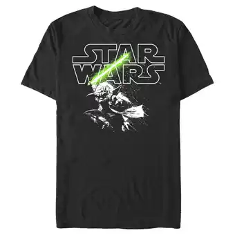 Walmart Men's Star Wars: A New Hope Yoda Light Saber Logo Graphic T-Shirt offer