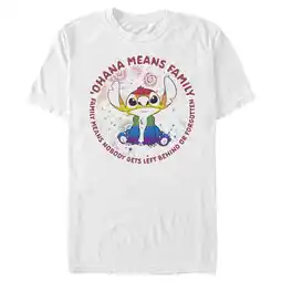 Walmart Men's Lilo & Stitch Ohana Rainbow Pride Graphic Tee White X Large offer