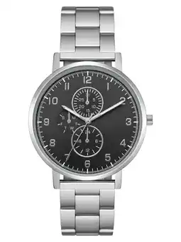 Walmart George Brand Men's Wristwatch: Silver Tone Case, Black Dial, 3-Link Bracelet (FMDOGE050) offer