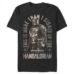 Walmart Men's Star Wars: The Mandalorian Shining Mando Graphic Tee Black X Large offer