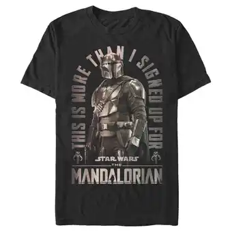 Walmart Men's Star Wars: The Mandalorian Shining Mando Graphic Tee Black X Large offer